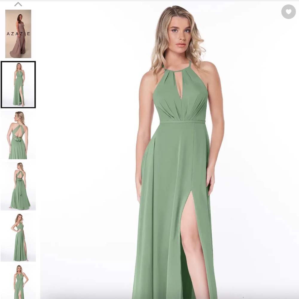 Azazie Evalleen Bridesmaids Dress in Matcha
